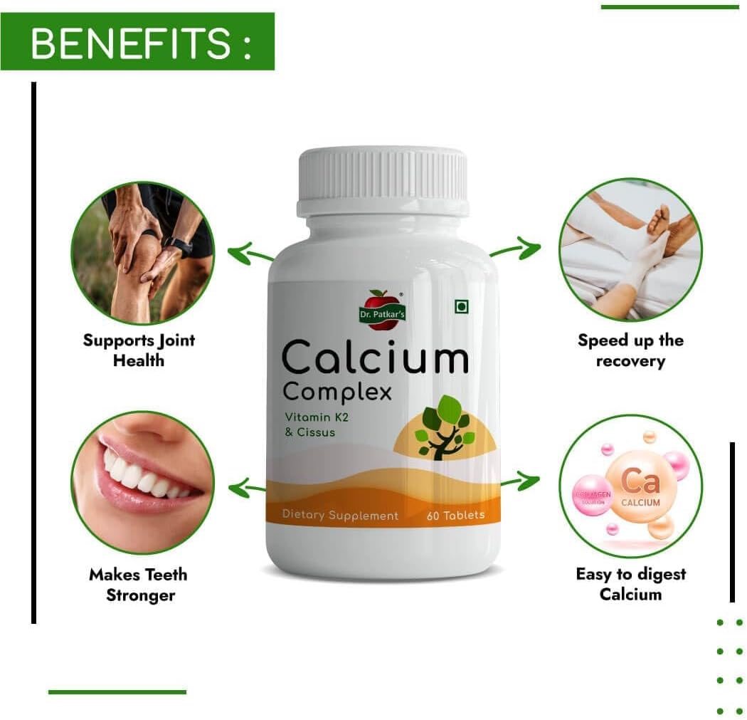 Joint Health Support Tablets | Bone & Teeth Strengthening Formula | Fracture Recovery Aid | 60 Vegetarian Tablets