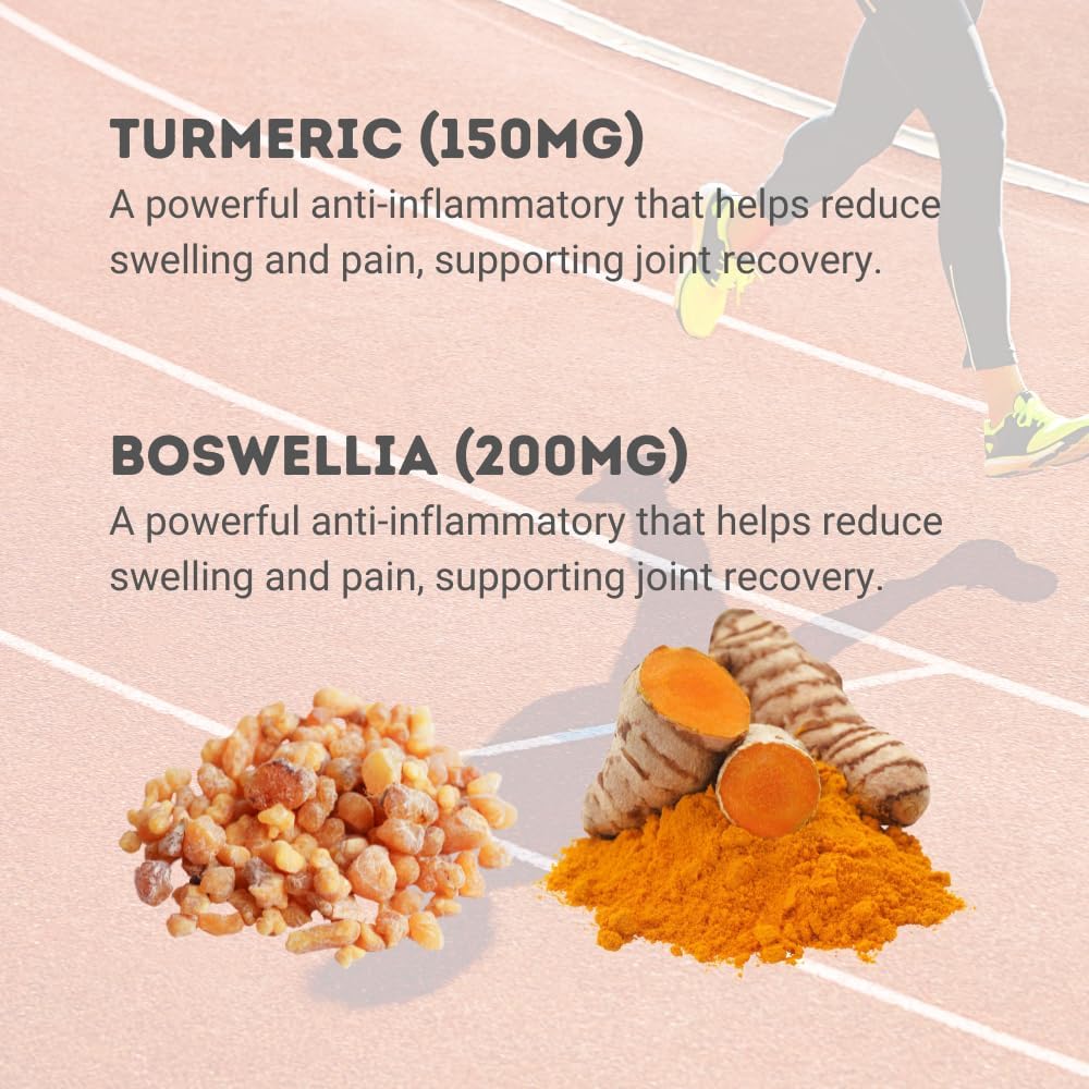 Joint Support and Electrolyte Powder for Runners - Sugar-Free Post-Run Recovery with Glucosamine, Chondroitin, MSM, and Turmeric - Mango Flavor - 30 Servings