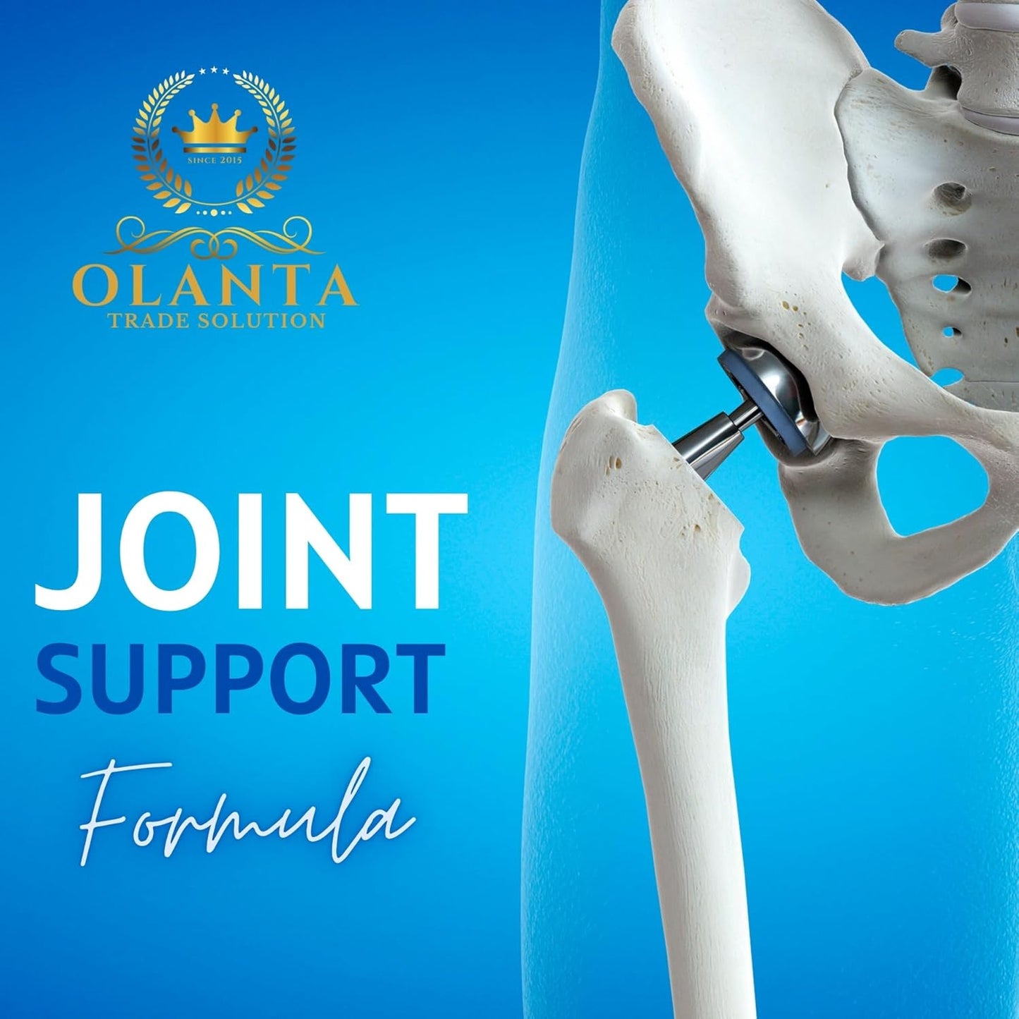 Joint Support Supplement - Glucosamine Sulfate, L-Histidine, Cartilage for Men & Women - OLANTA TRADE SOLUTION JOINT MATRIX PRO - 1 Bottle