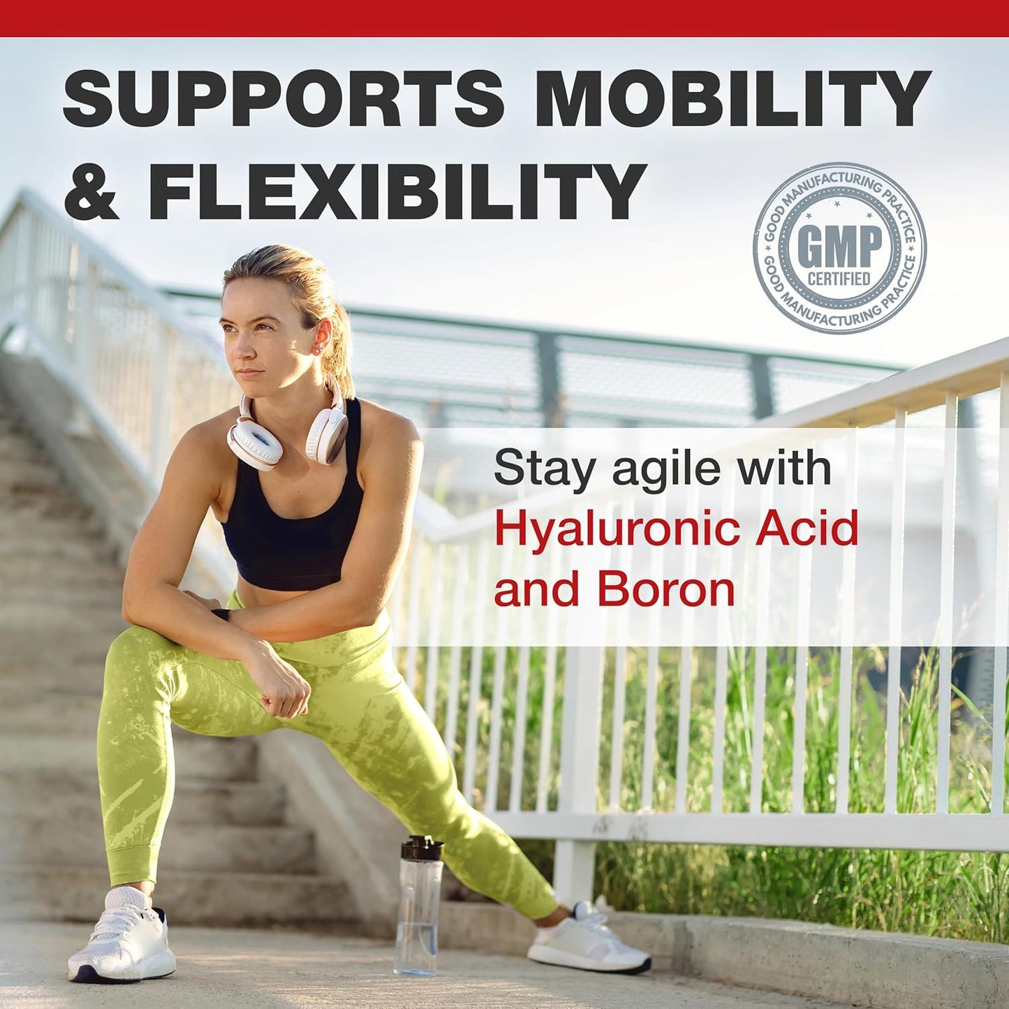 Joint Support Supplement with Glucosamine, Chondroitin, MSM, Collagen, Hyaluronic Acid, Boron - Triple Action for Mobility & Cartilage Health - 90 Capsules