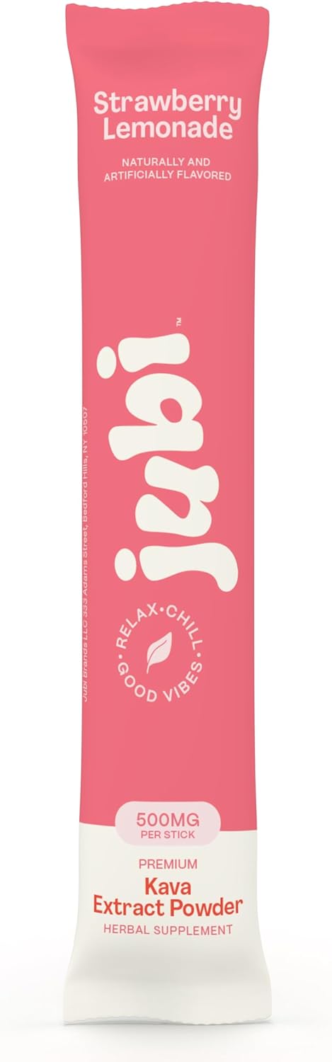 Jubi Brands Kava Stick Pack - Strawberry Lemonade Flavor - Single Stick Pack