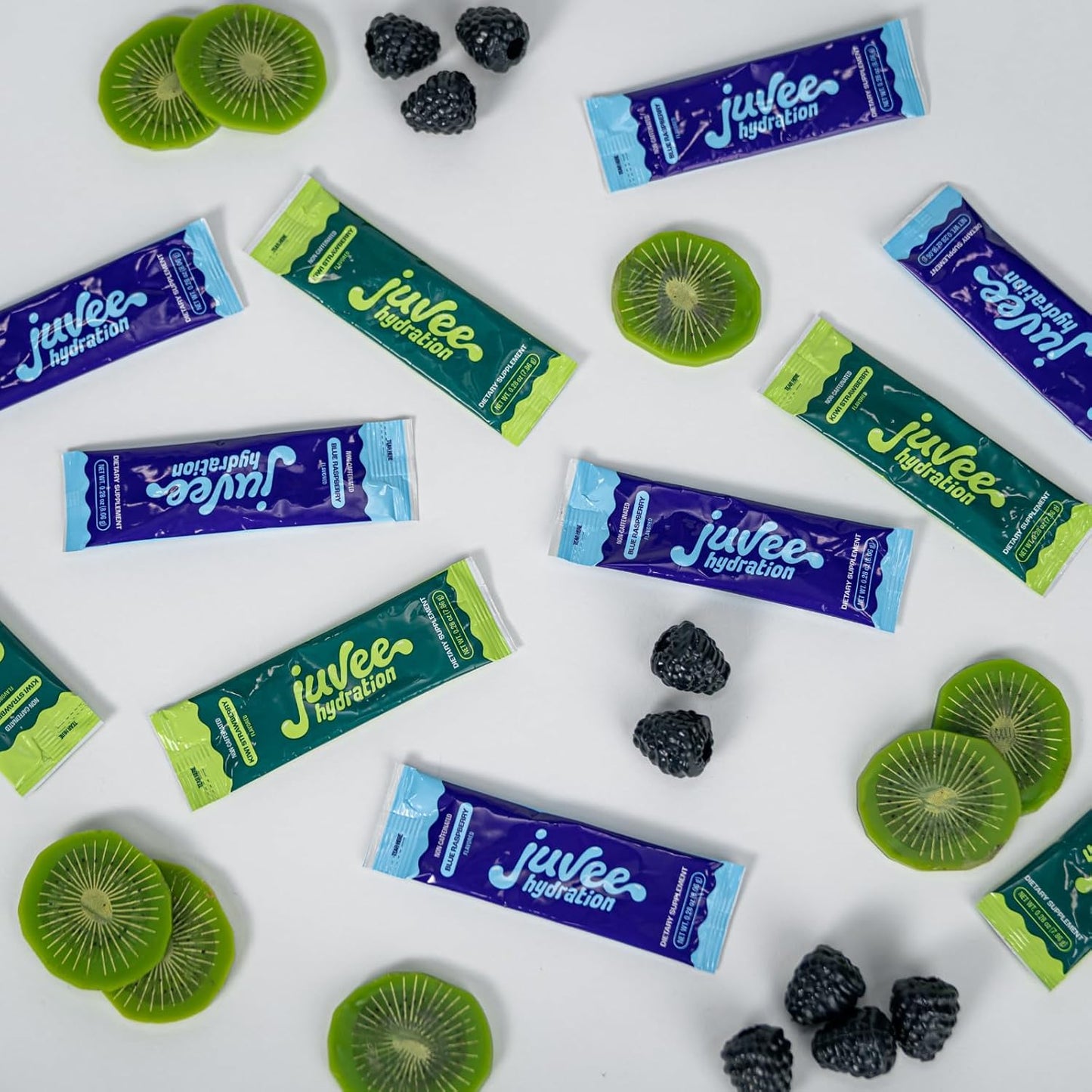 Juvee Hydration Variety Pack with Zero Sugar, Electrolytes, BCAAs, Vitamins, and Minerals - 30 Count, 15 Calories, Gluten-Free, Vegan, Non-GMO