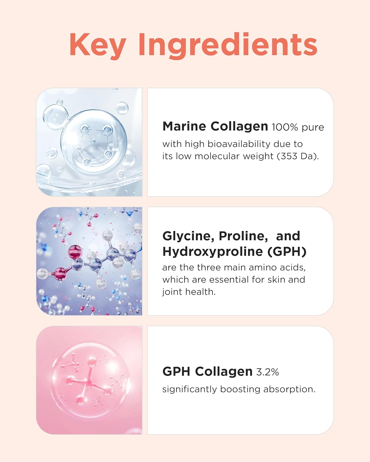 K-Nutra Original Collagen Tripeptide Powder | 200g (7.05oz) | 100% Pure Freshwater Collagen | 200X Absorption | Skin, Hair, Nail Health Support