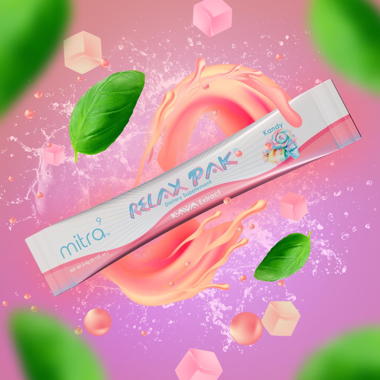 Kandy Kava Extract Powder Packets - Mitra9 RelaxPak for Natural Calm & Clarity | Mood Enhancer | Plant-Based | Single-Serving Stick (20)