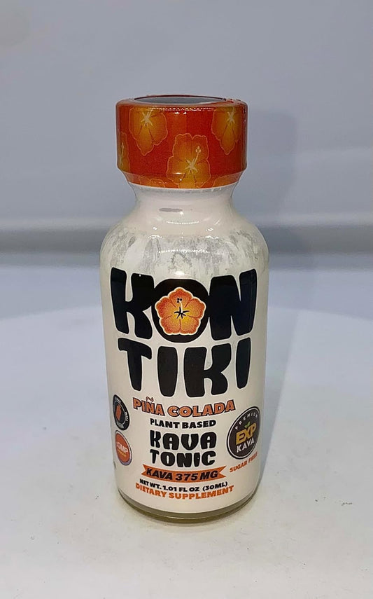 Kava Kon Tiki PiΓ±a Colada Kava Tonic - 1.01 fl oz (30 ml) - Organic Herbal Supplement