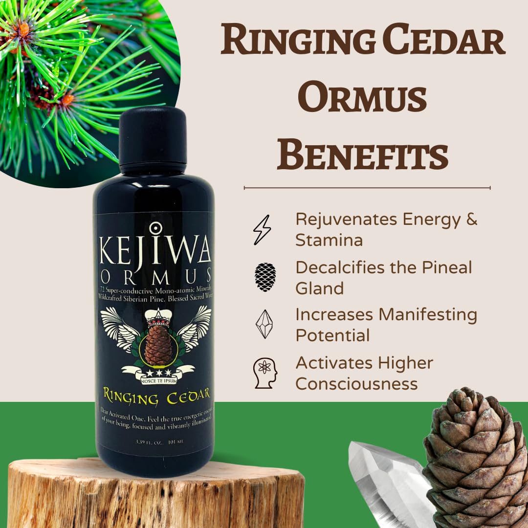 Kejiwa Alchemy Ringing Cedar Ormus: Mono-atomic Gold Manna Infused With Siberian Pine - Energize Your Body and Mind