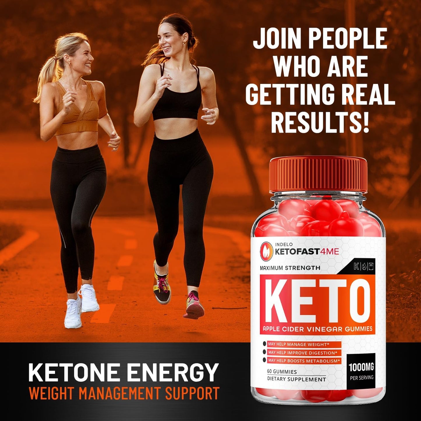KetoFast4Me ACV Gummies (5 Pack) - Advanced Apple Cider Vinegar for Weight Management with Vitamin B12 - 1000mg (300 Gummies)