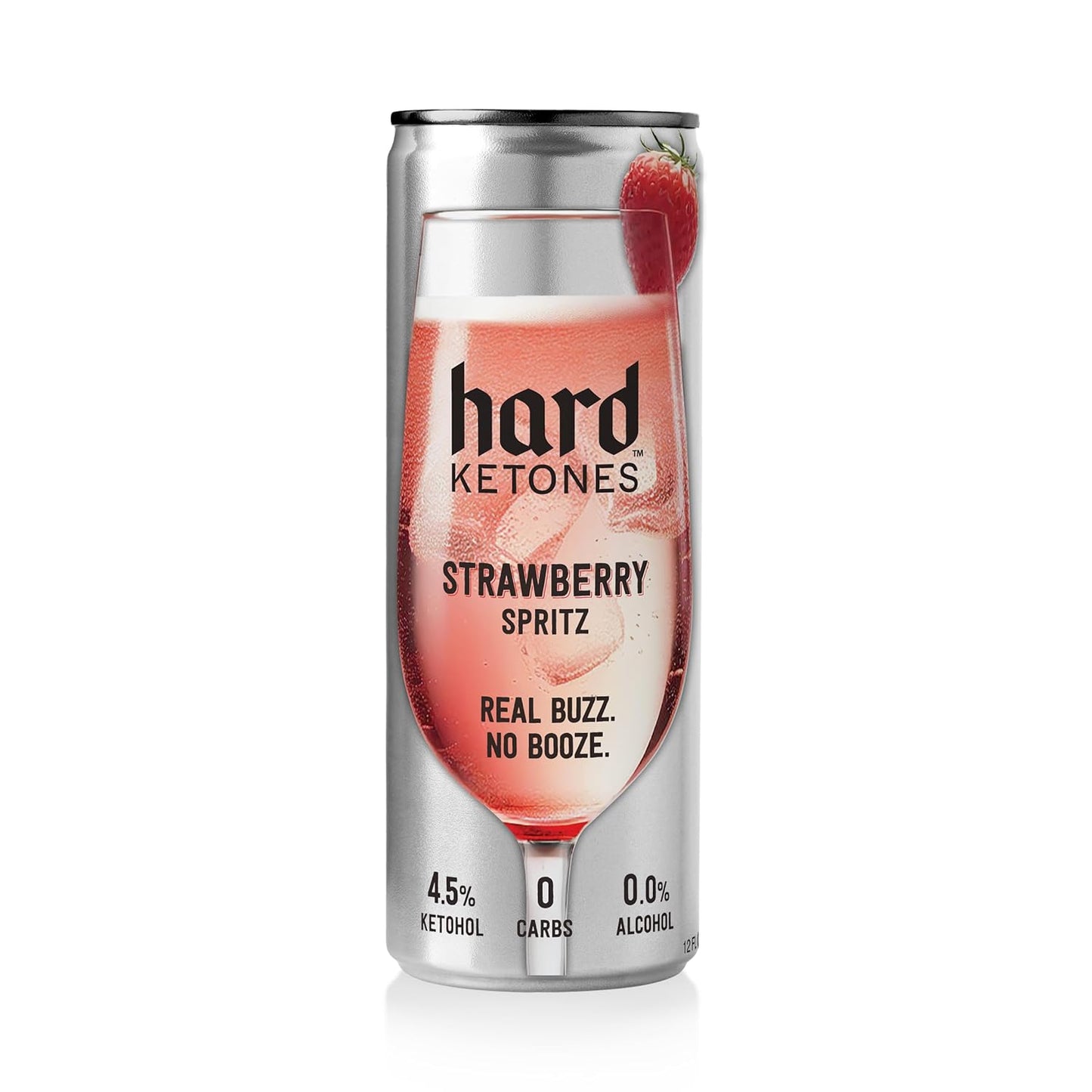 Ketohol Strawberry Spritz 12 Pack - Alcohol Alternative with 15g Ketones (4.5%) - 12 Oz Cans