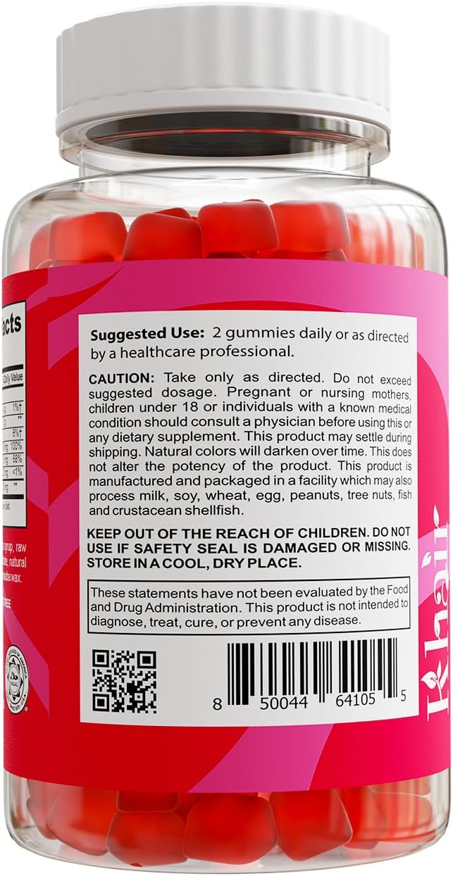Khair Halal Elderberry Gummies - Immunity Boosting Antioxidant Supplement - Non GMO, Vegetarian, Gluten Free - 60 Gummies