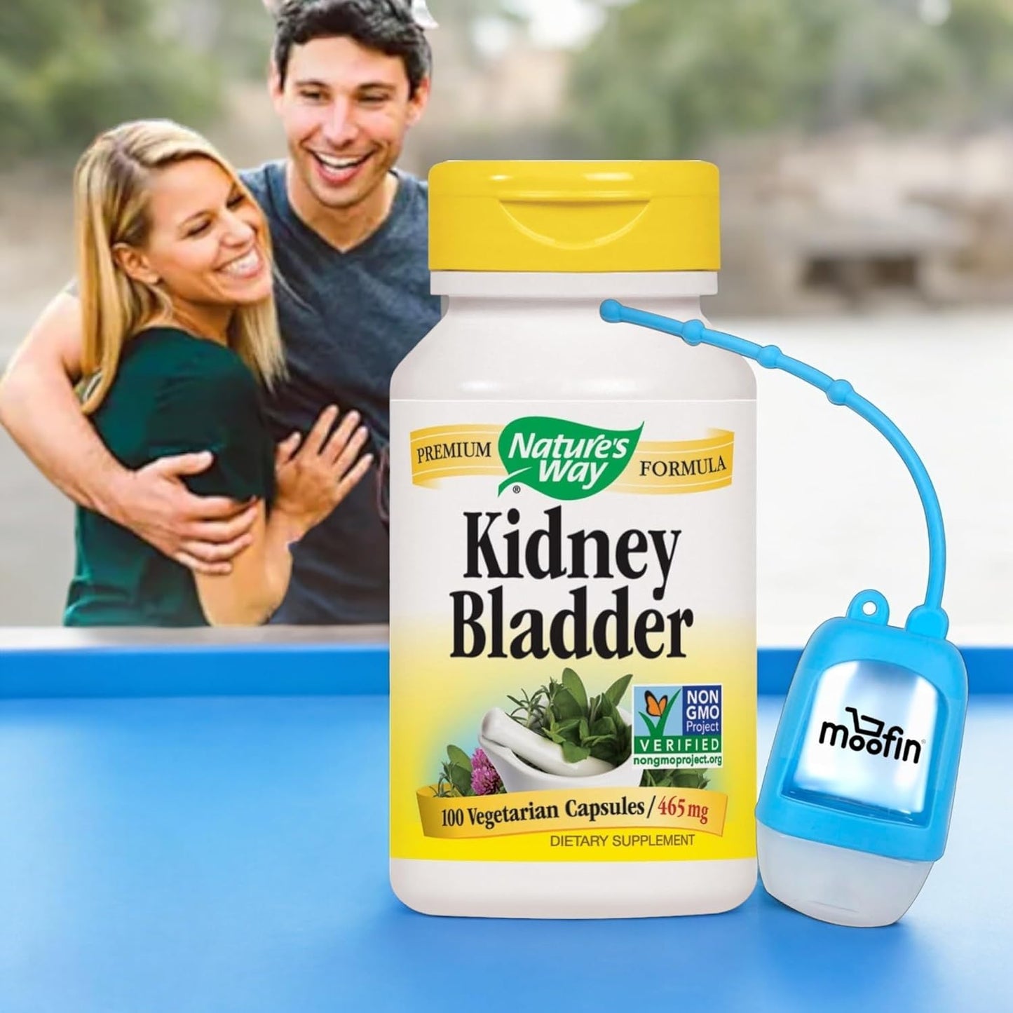 Kidney Bladder Supplement Bundle - Supports Urinary Health, Uva Ursi & Parsley, Non-GMO, Vegetarian, 100 Capsules Each - Pack of 6 with Hand Sanitizer Dispenser