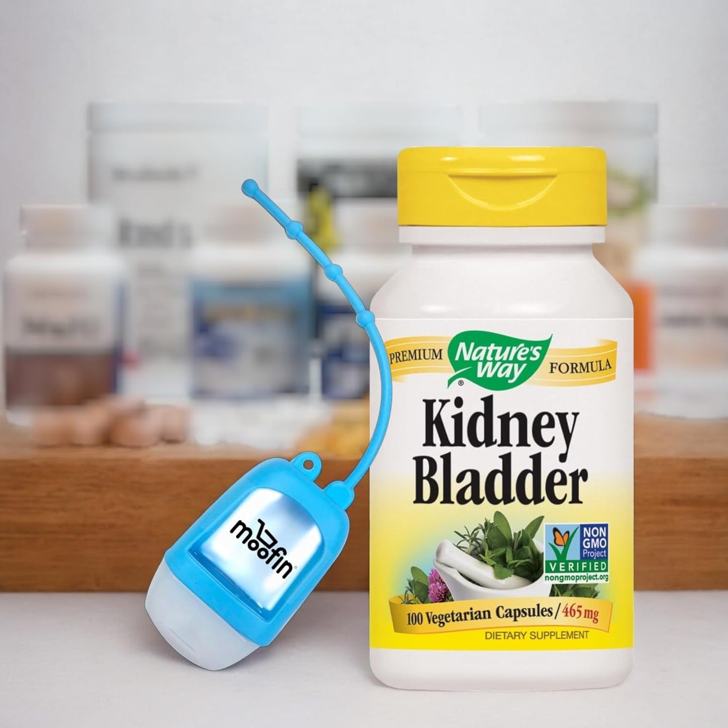 Kidney Bladder Supplement Bundle - Supports Urinary Health, Uva Ursi & Parsley, Non-GMO, Vegetarian, 100 Capsules Each - Pack of 6 with Hand Sanitizer Dispenser