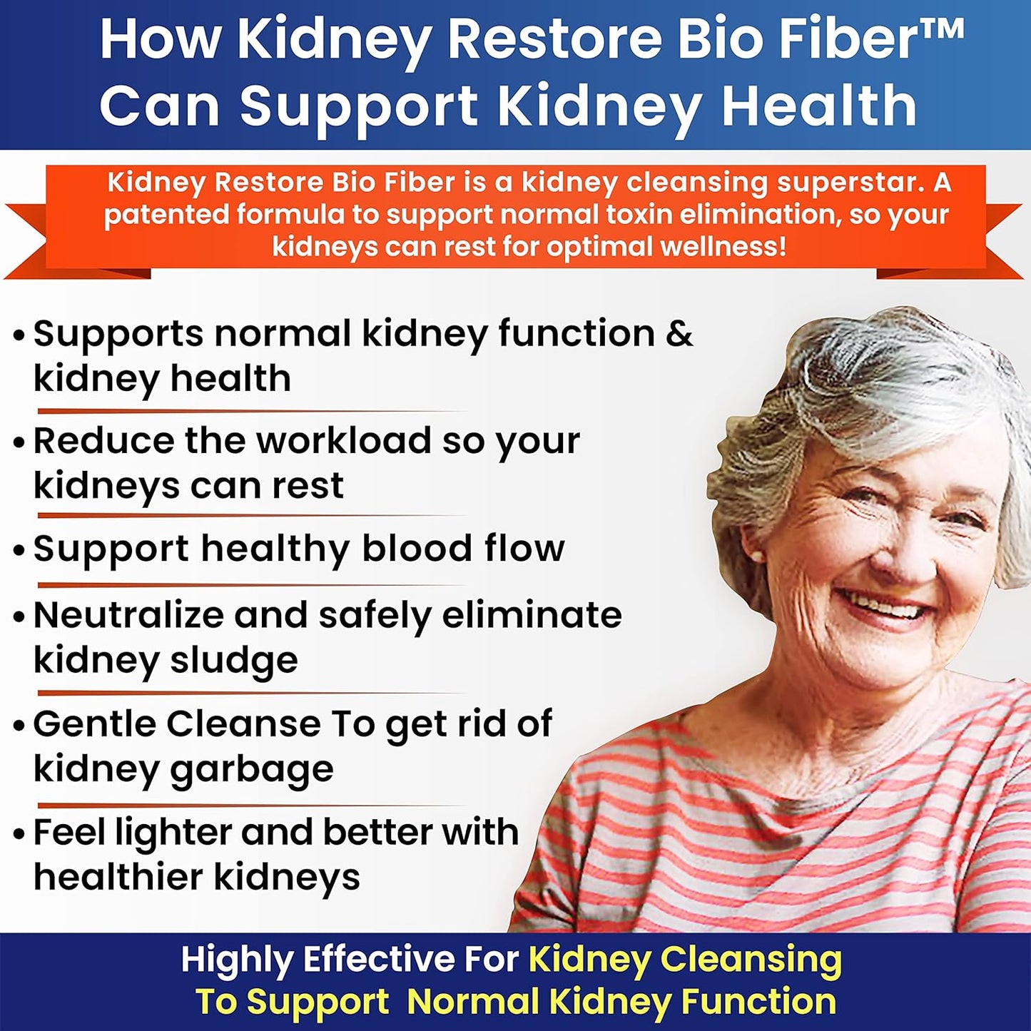 Kidney Restore 3 Pack with Natural Kidney Cleanse Capsules and Bio Fiber - Support Kidney Function, Detox & Repair - Restorative Kidney Support Supplement