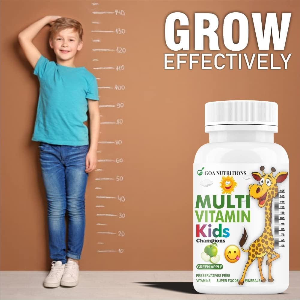 Kids Multivitamin with Vitamin C, A, D3, E, B12, Zinc - 240 Chewable Tablets