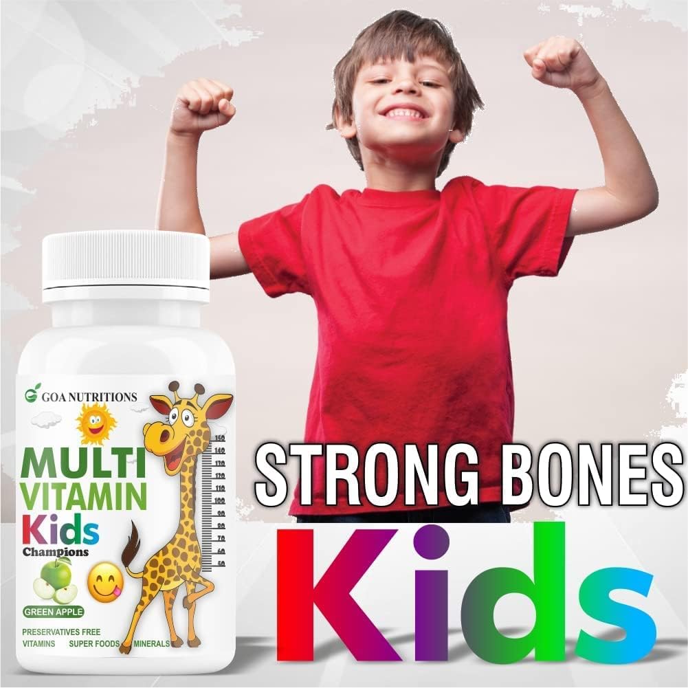 Kids Multivitamin with Vitamin C, A, D3, E, B12, Zinc - 240 Chewable Tablets