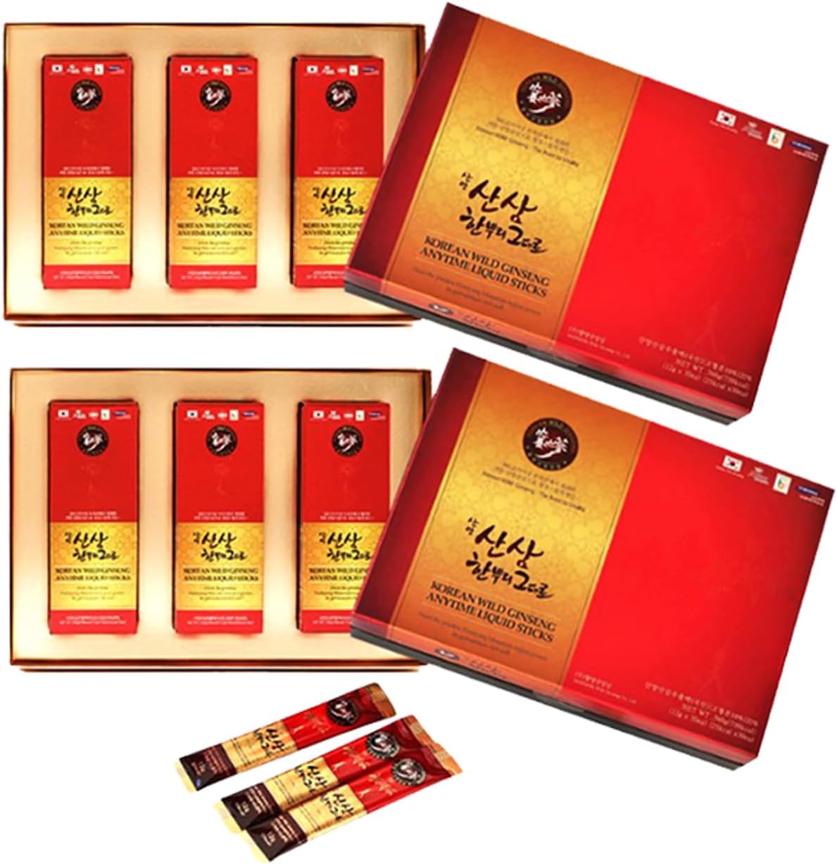 Korean Wild Ginseng Sticks - Hamyang Ginseng Liquid Supplement (30 Sticks, 2-Month Supply)