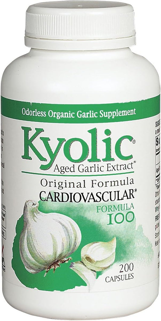 Kyolic Aged Garlic Extract Cardiovascular Health Formula Capsules - 100 Count, Pack of 1