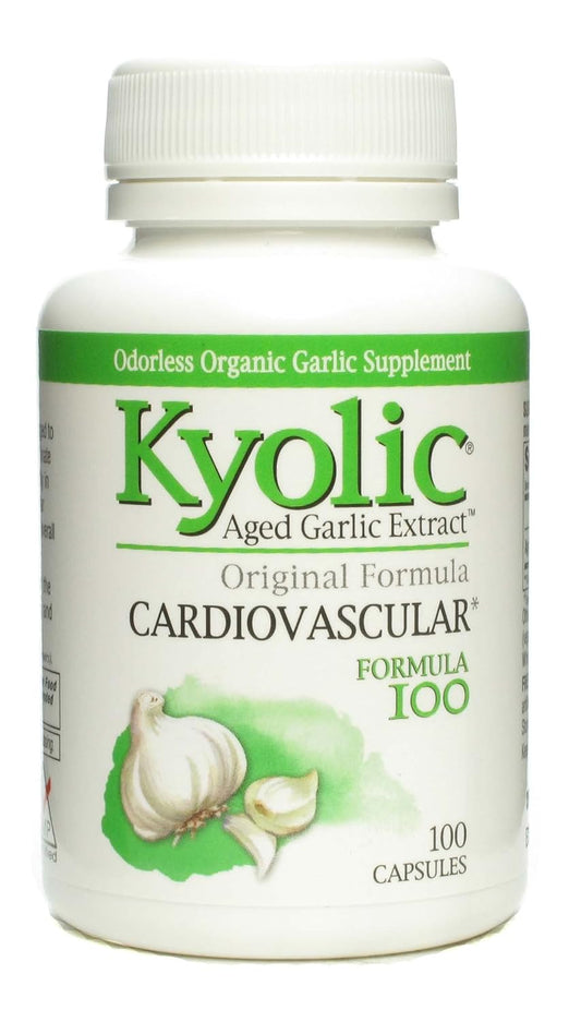Kyolic Formula 100 Aged Garlic Extract Capsules - Bulk Pack of 300 Capsules