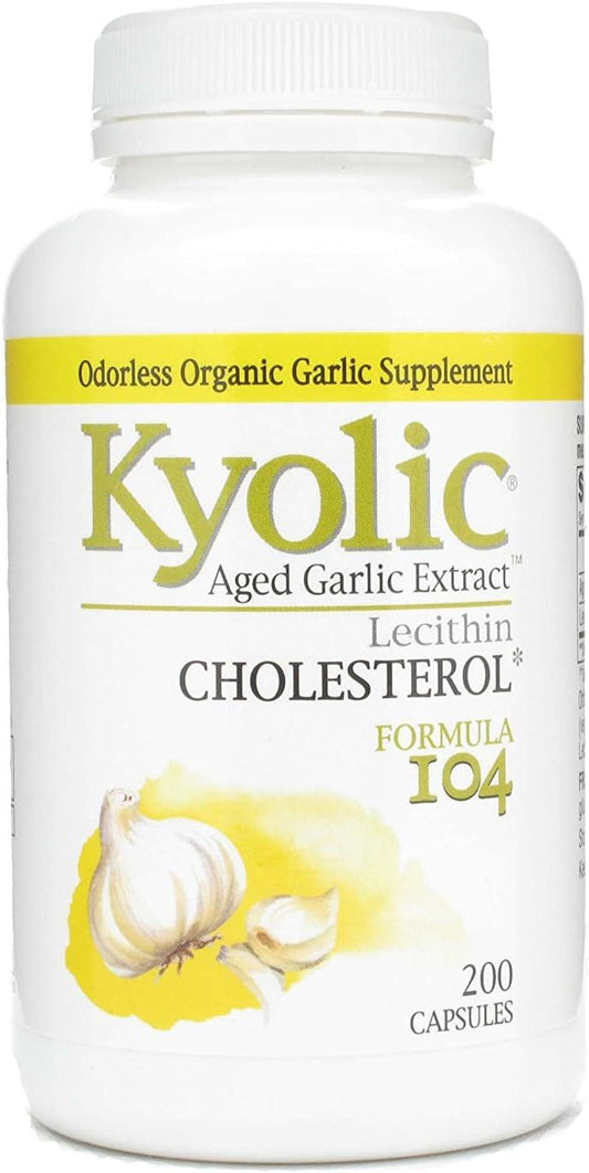 Kyolic Formula 104 - Aged Garlic Extract Supplement for Heart Health and Immune Support