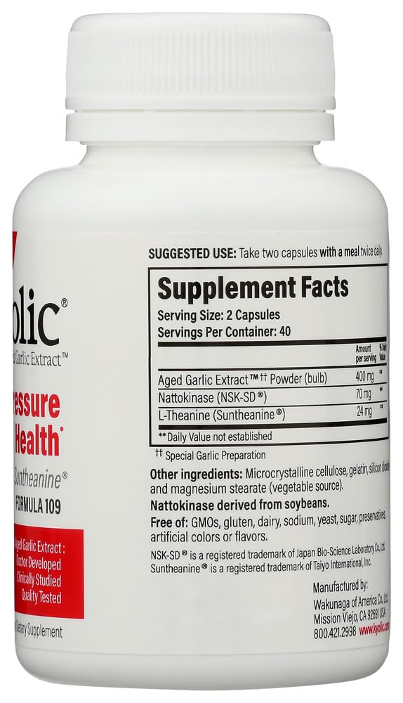 Kyolic Formula #109 Supplement - 80 Capsules
