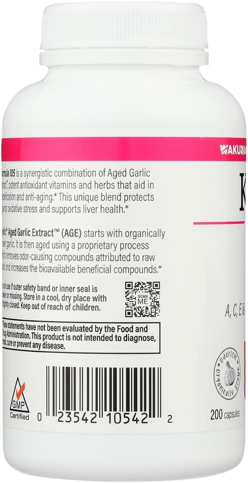 Kyolic Garlic Formula 105 Capsules for Detox and Anti-Aging