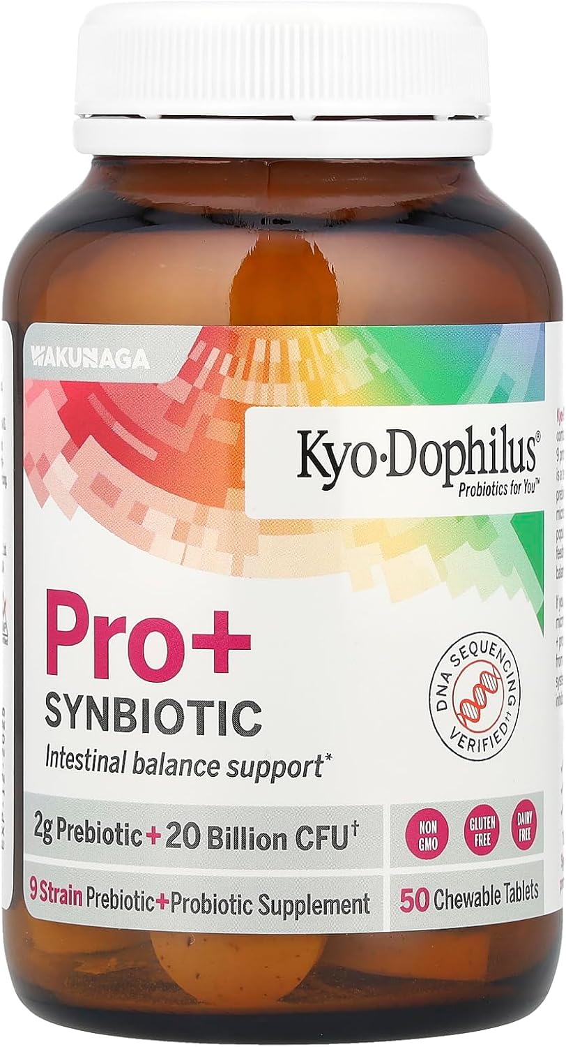 Kyolic Kyo-Dophilus Pro+ Synbiotic Chewable Tablets - 50 Count