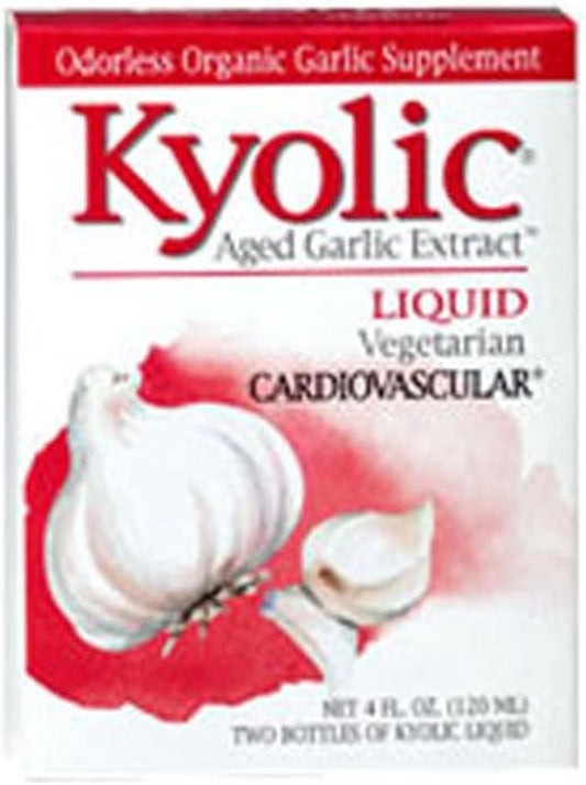 Kyolic Liquid Plain - Odorless Aged Garlic Extract Supplement for Heart Health and Immune Support