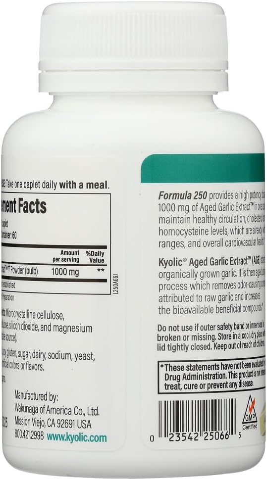 Kyolic One Per Day Aged Garlic Extract Supplement - Supports Heart Health and Immune System, 30 Capsules