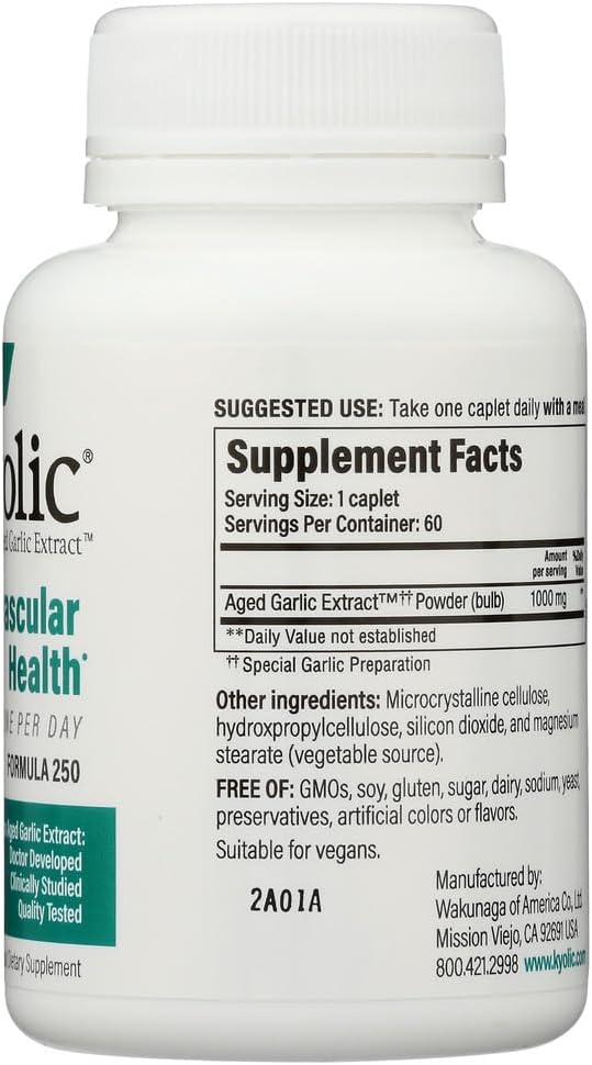 Kyolic One Per Day Aged Garlic Extract Supplement - Supports Heart Health and Immune System, 30 Capsules