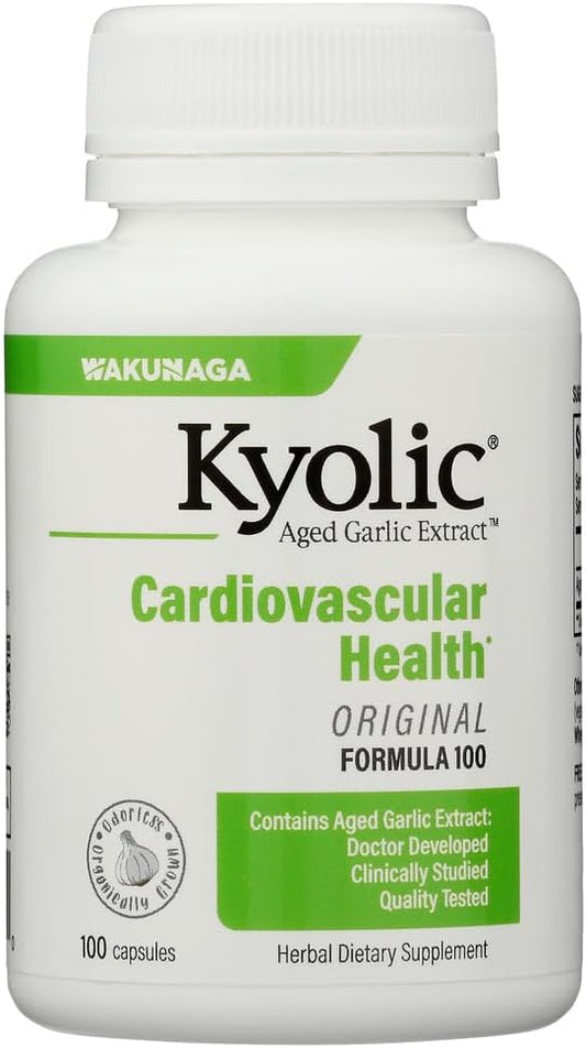 Kyolic Organic Formula 100 Supplement - Immune Support, Antioxidant, Heart Health - 100 Capsules