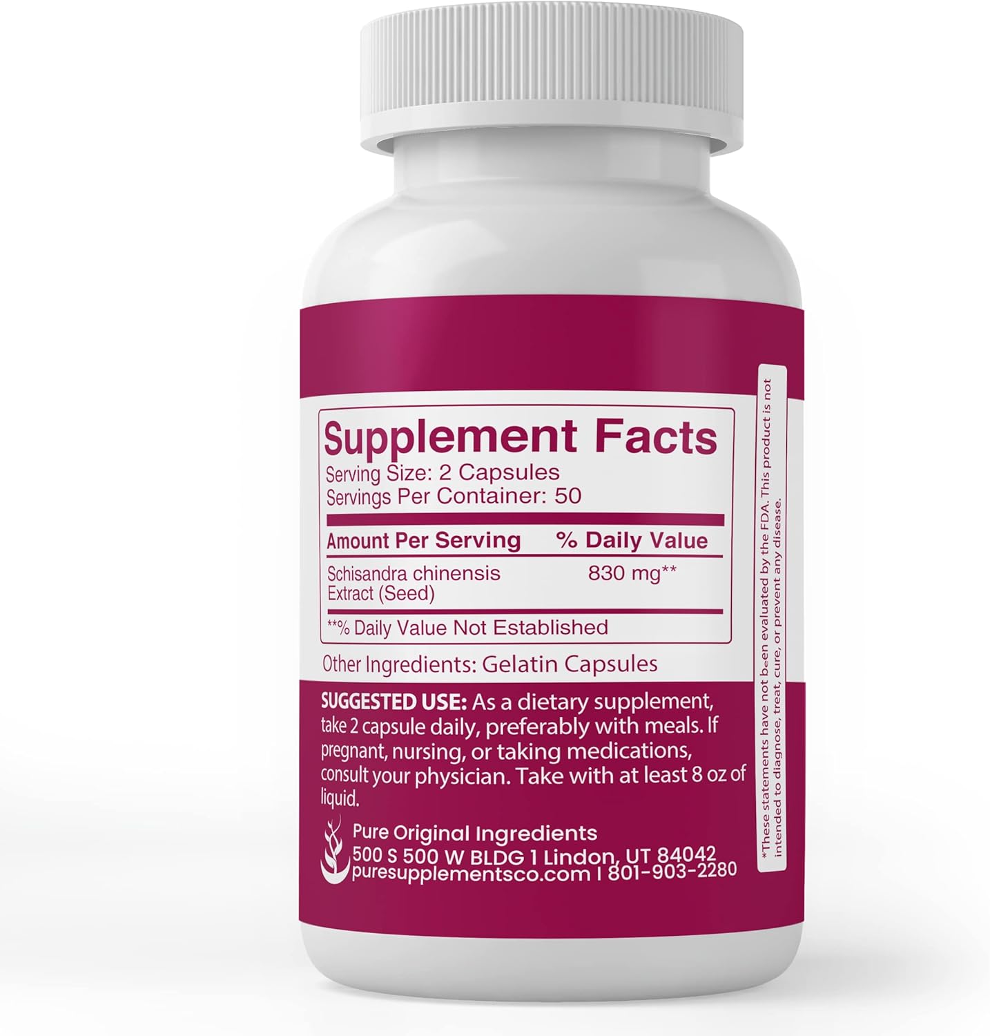 Lab Verified Schisandra Extract and Reishi Mushroom Capsule Bundle - 100 Capsules Each, Pure Ingredients, No Additives