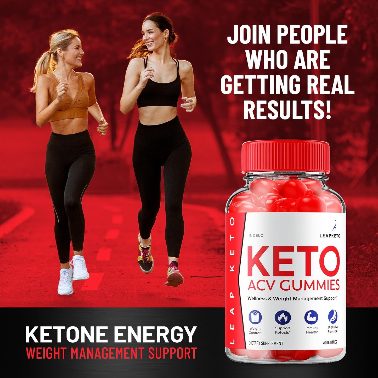 Leap Keto ACV Gummies - Advanced Weight Management Formula (180 Gummies, 3 Pack)