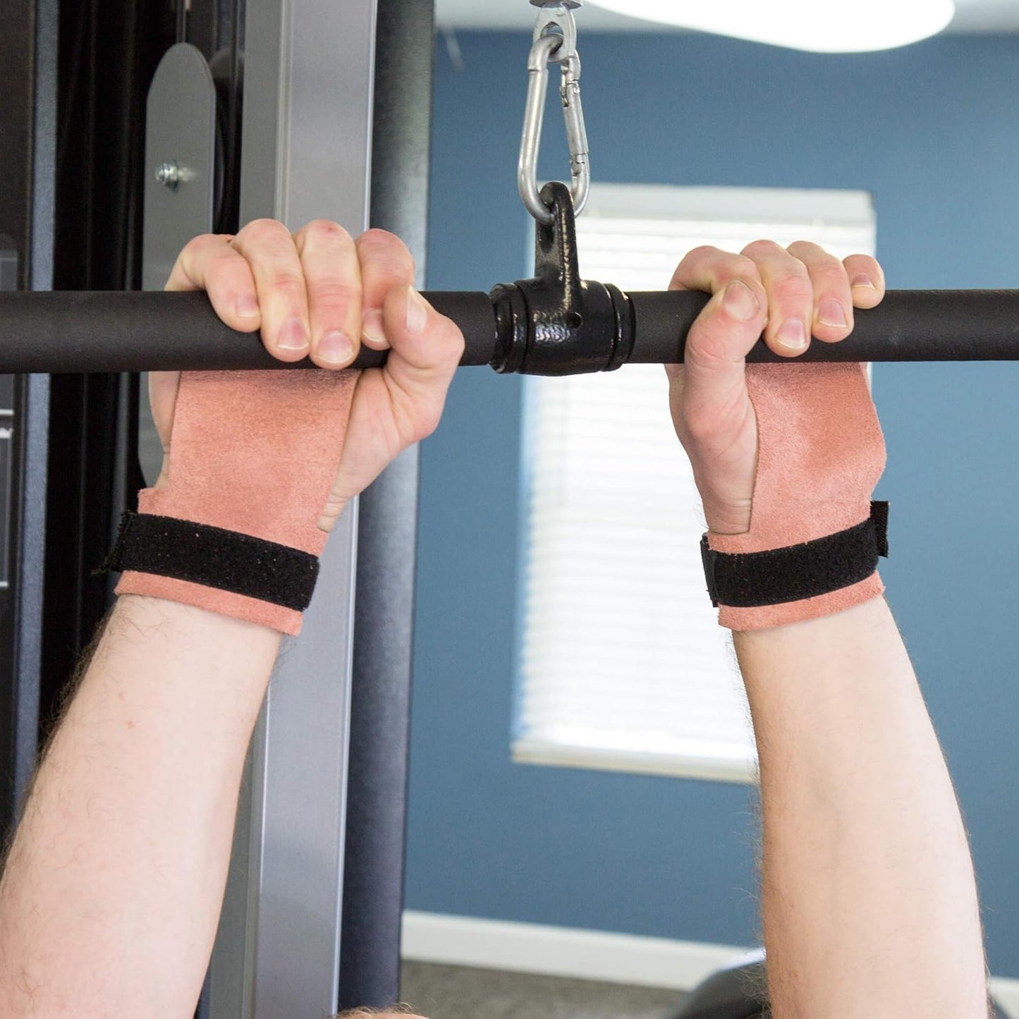 Leather Gymnastics Hand Grips with 3 Holes - Palm Protection and Wrist Support for Cross Training, Kettlebells, Pull ups, Weightlifting, Chin ups, Workout, & Exercise