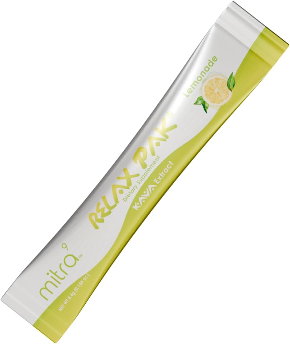 Lemonade Kava Extract Powder Packets - Single-Serving Sticks for Natural Calm & Clarity - Mitra9 Kava Powder RelaxPak