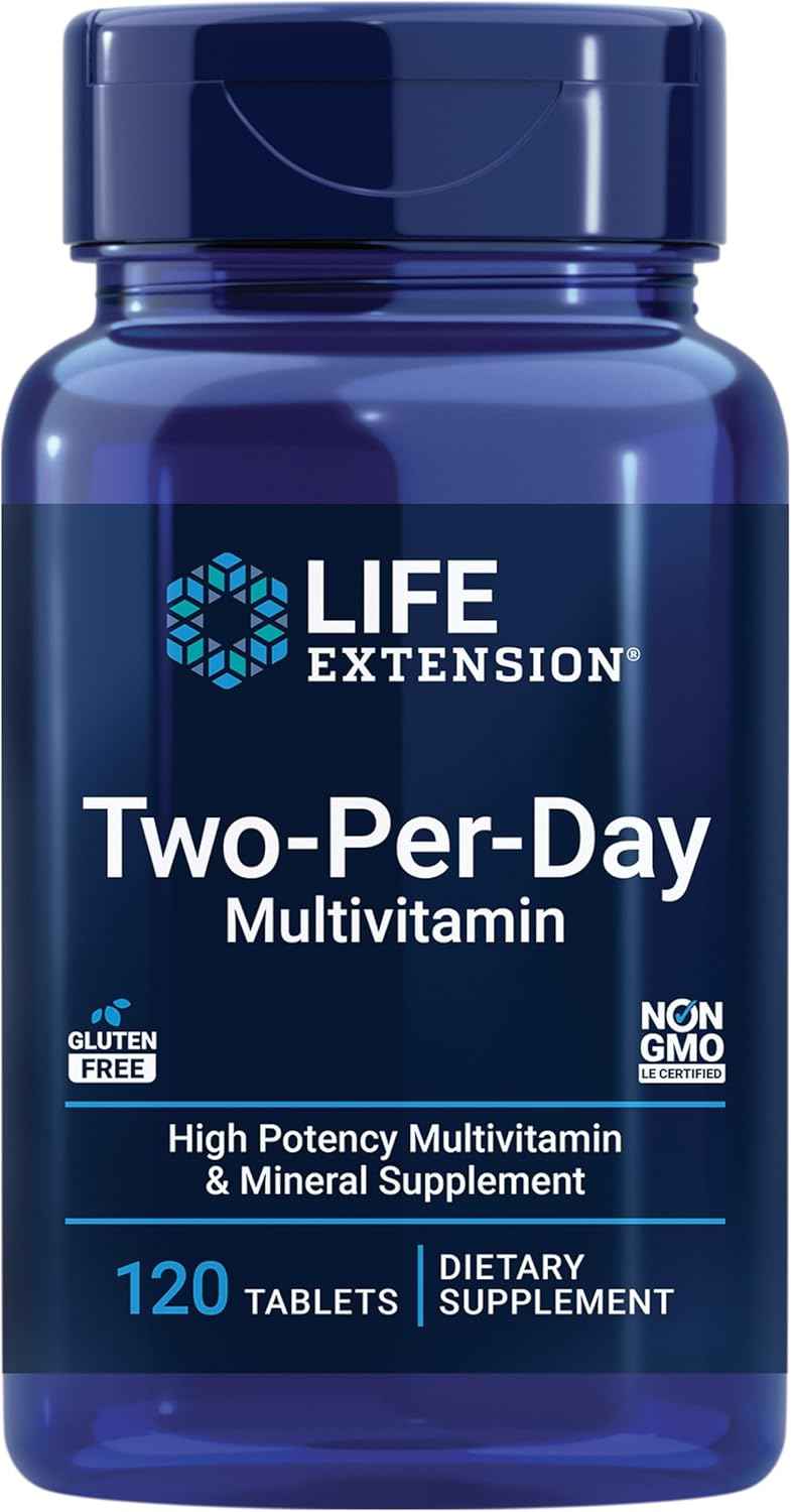 Life Extension Vitamin C & Quercetin Phytosome Plus Multi-Vitamin & Mineral Supplement - 250 Tablets & 120 Tablets