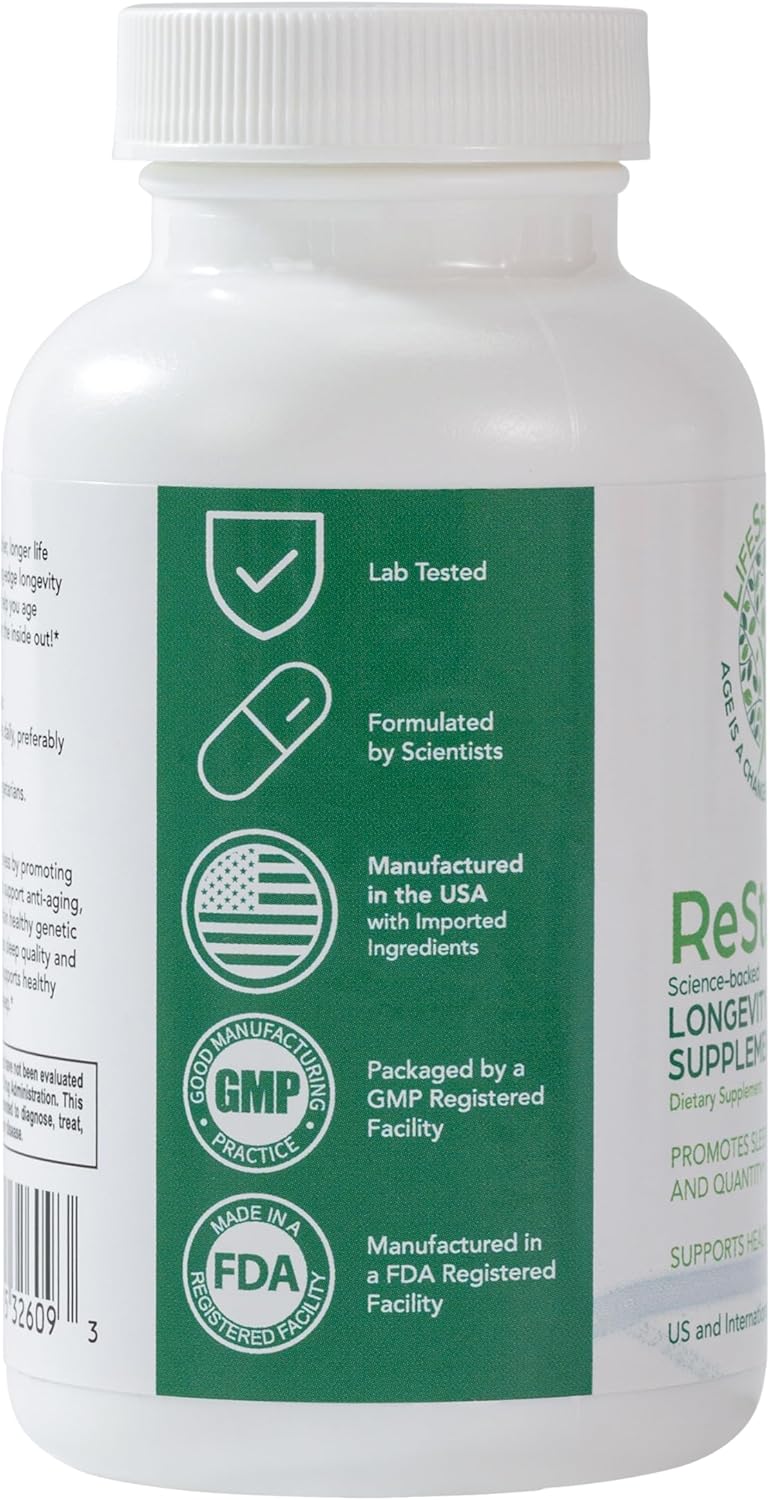 LifeSpanPlus ReStorizer Longevity Supplement - 90 Capsules for Enhanced Health and Vitality