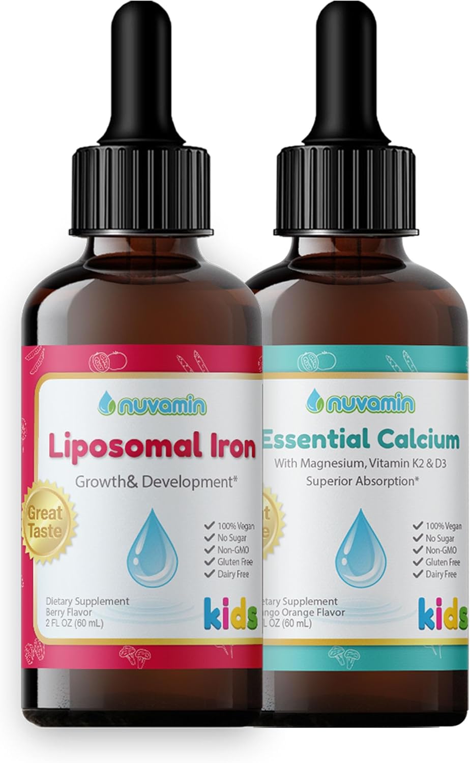 Liposomal Iron and Essential Calcium & Magnesium Bundle - Nuvamin Vitamin Supplement