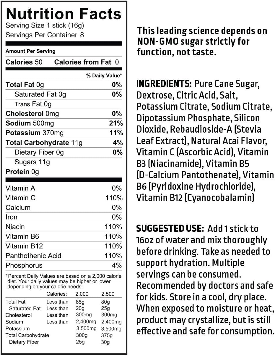 Liquid I.V. Electrolyte Powder Variety Pack - 6 Count Lemon Lime, Passion Fruit, Acai Berry - Hydration Multiplier Supplement for Water - Liquid IV Electrolytes for Dehydration Recovery