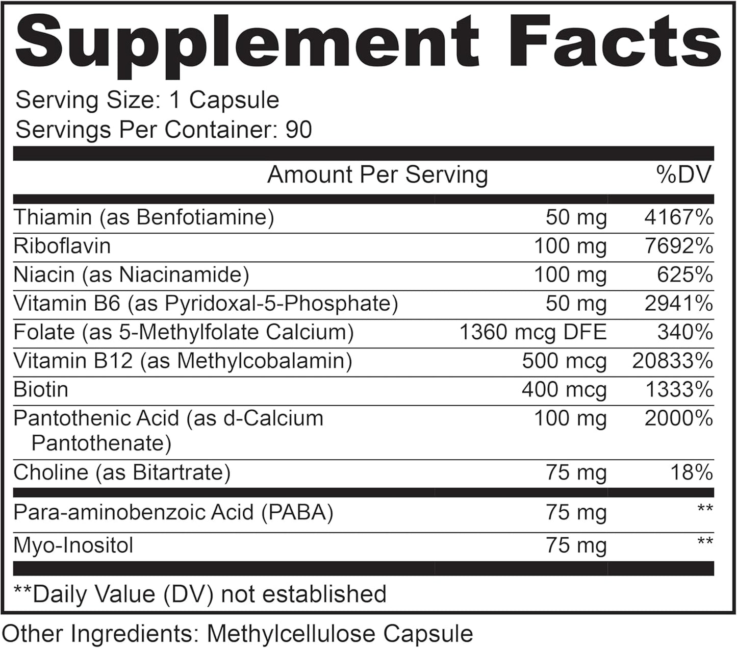 LIVELY VITAMIN CO. Busy Bee - High Bioavailability B Complex with Choline - Energy, Stress, Brain Fog, Mental Clarity - Antioxidant Support - 90 Vegan Capsules