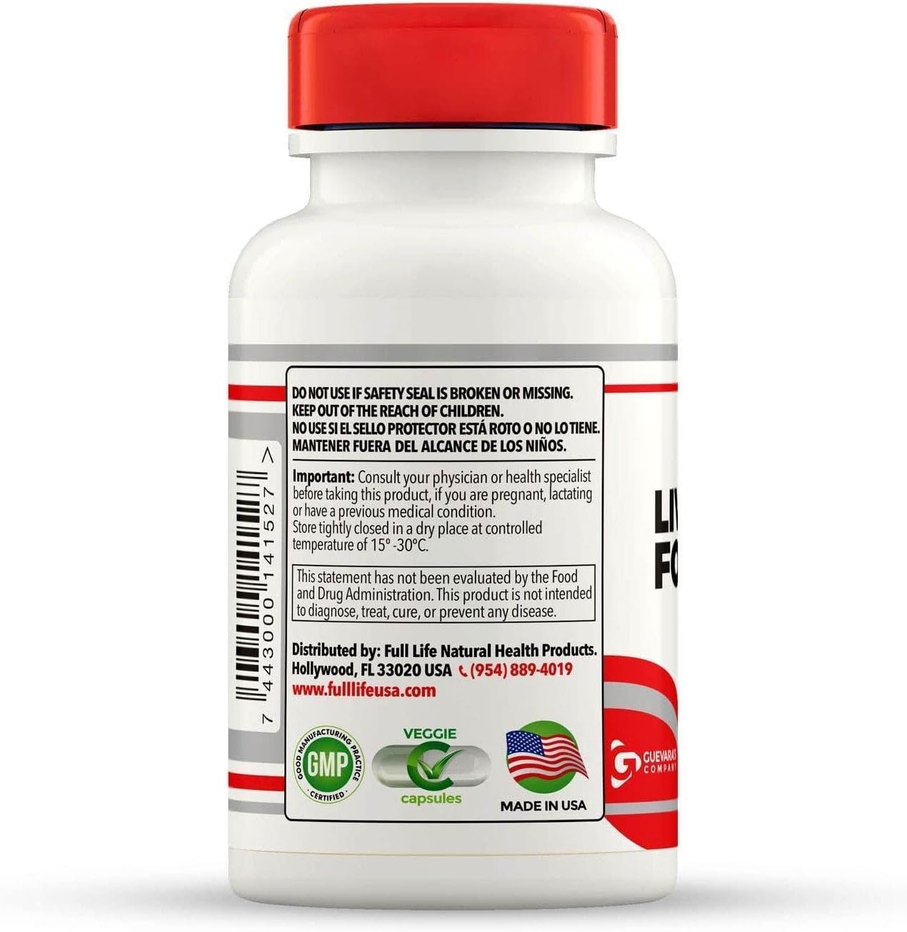 Liver Health Supplement - 60 Vegetarian Capsules for Full Life Support