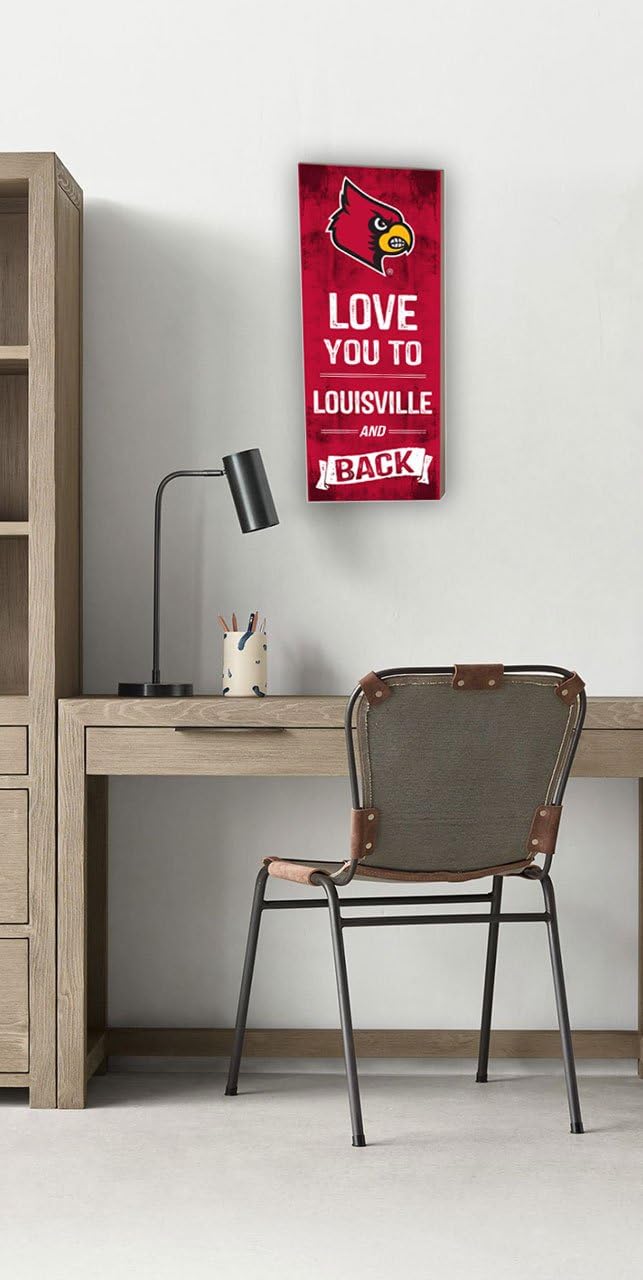 Louisville Cardinals Love You To College Logo Plaque - KH Sports Fan 7" x 18