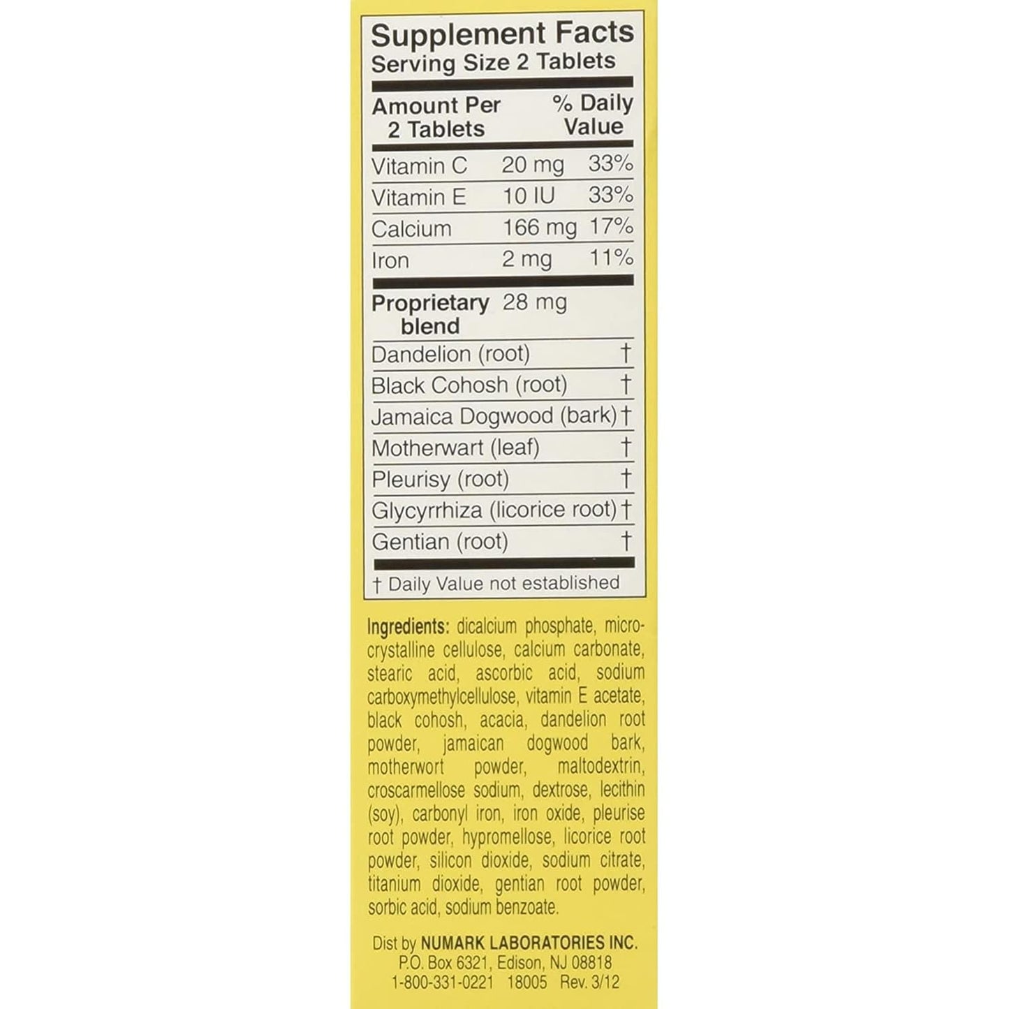 Lydia Pinkham Tablets - 72 Count Bottle for Women's Health