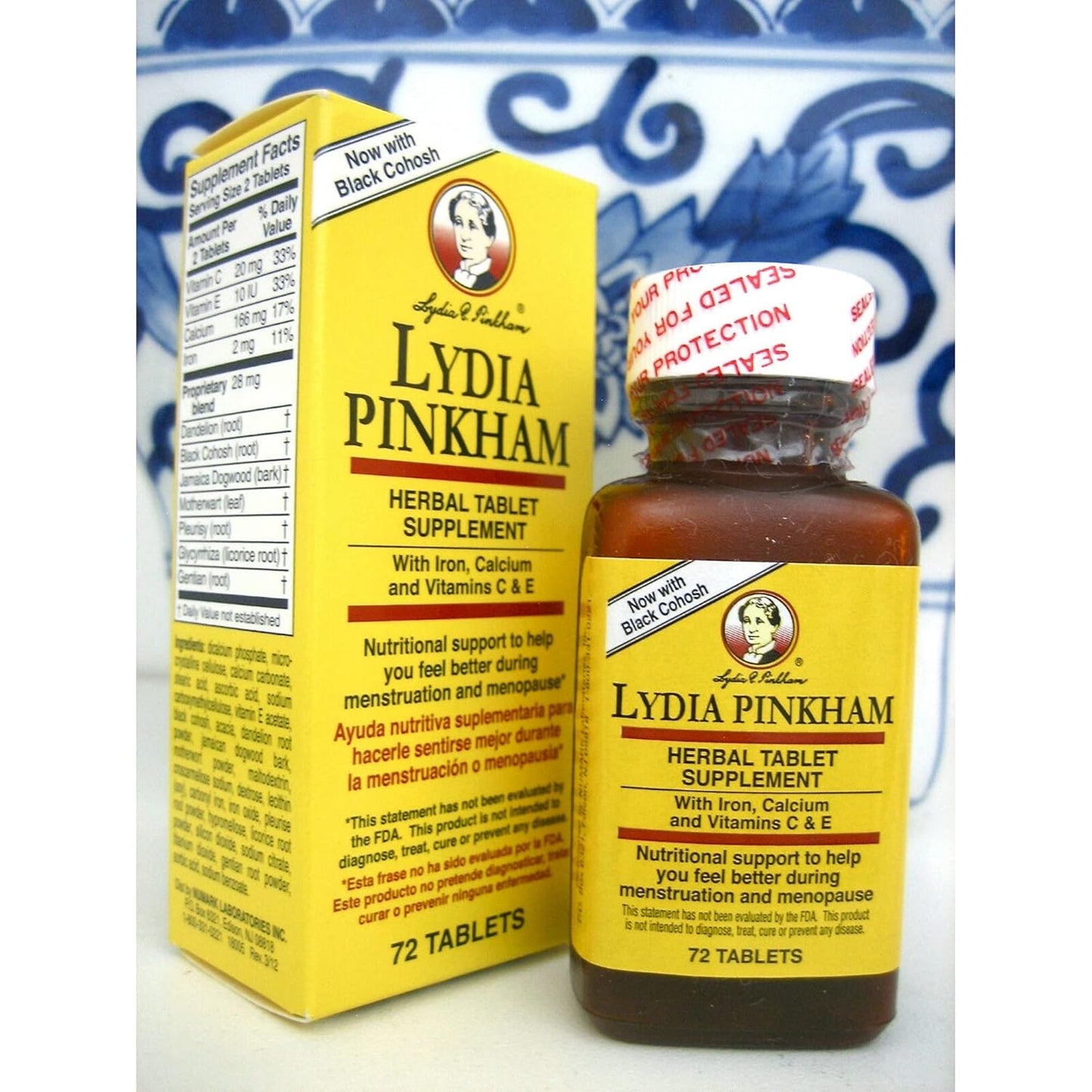 Lydia Pinkham Tablets - 72 Count Bottle for Women's Health