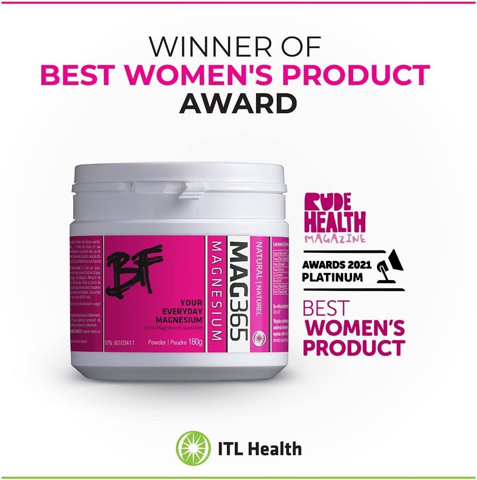 MAG365 ITL Health BF Bone Support - Ionic Magnesium Citrate with Vitamins and Minerals, Natural Powder, 330g