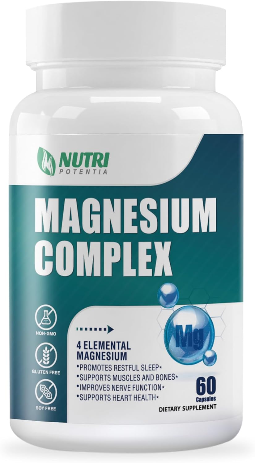 Magnesium Breakthrough Complex Supplement with Vitamin D3 K2 and MCT Oil Softgels - Bone, Heart, Muscle, Nervous System Support | Non-GMO