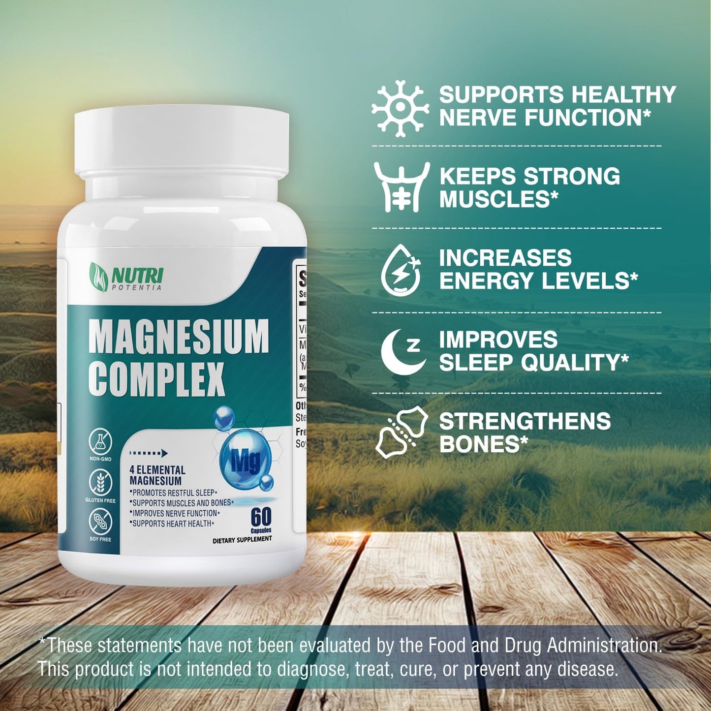 Magnesium Breakthrough Complex Supplement with Vitamin D3 K2 and MCT Oil Softgels - Bone, Heart, Muscle, Nervous System Support | Non-GMO
