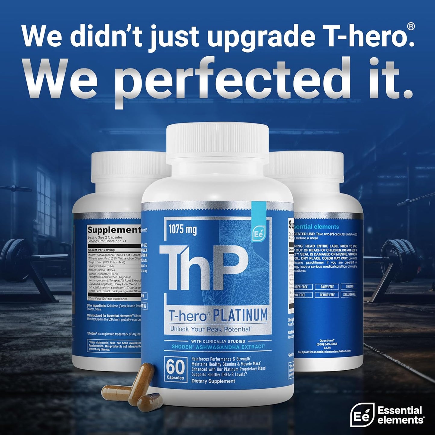 Magnesium, Zinc, Vitamin D3, and T-Hero Platinum Supplement for Sleep, Immune System, Bone Health, Muscle Growth, and Testosterone Support