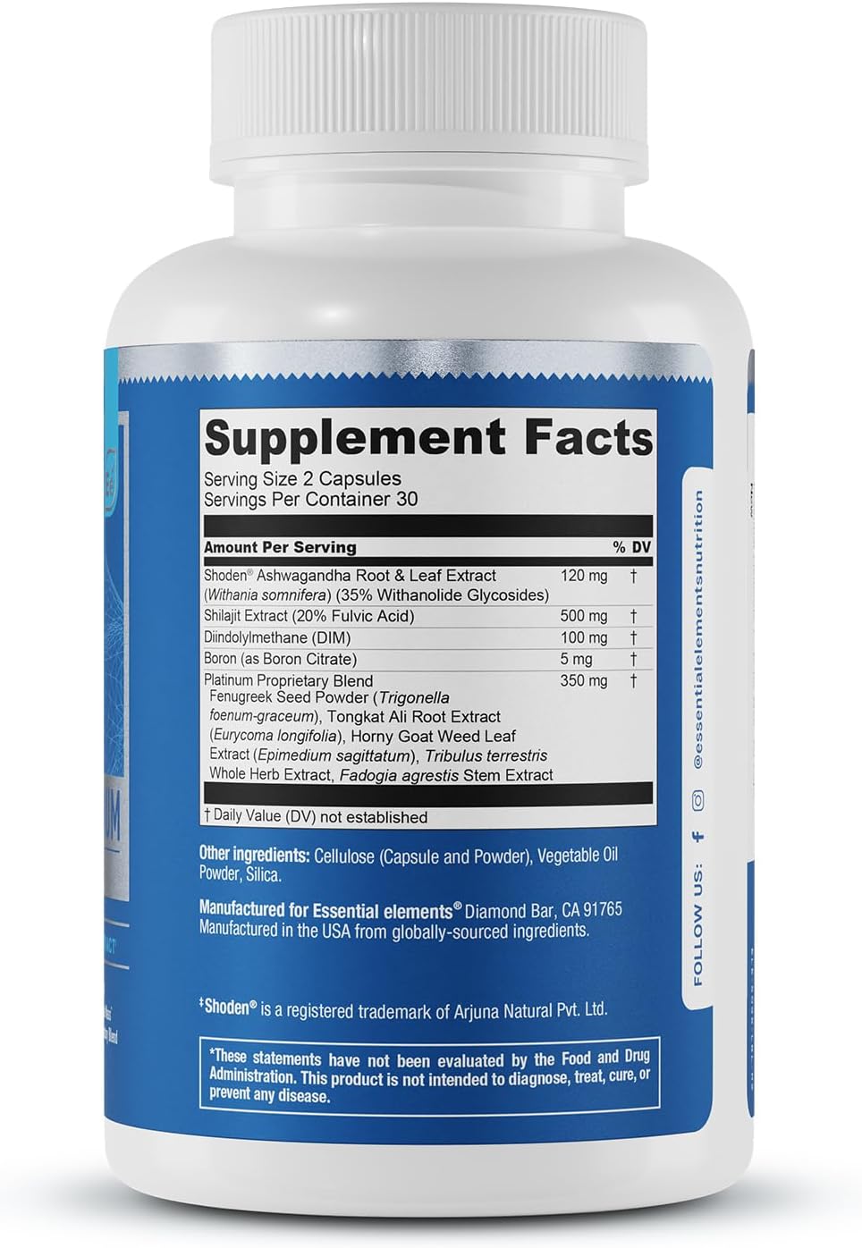 Magnesium, Zinc, Vitamin D3, and T-Hero Platinum Supplement for Sleep, Immune System, Bone Health, Muscle Growth, and Testosterone Support