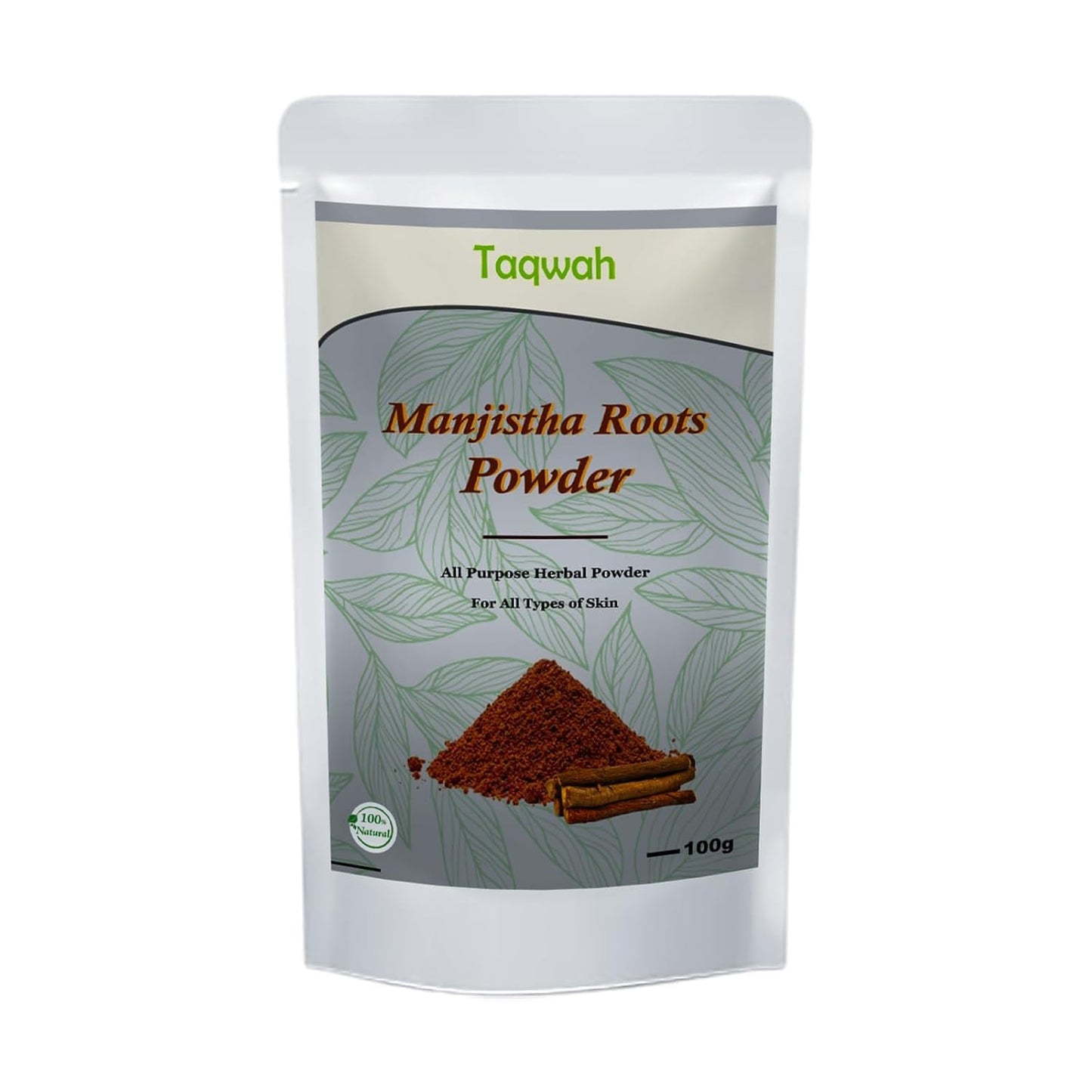 Manjistha Powder - Rubia Cordifolia for Face, Hair, Skin Care | Cleanses & Purifies, Promotes Glowing Skin Tone | Face Mask, Exfoliating Scrub (100g)