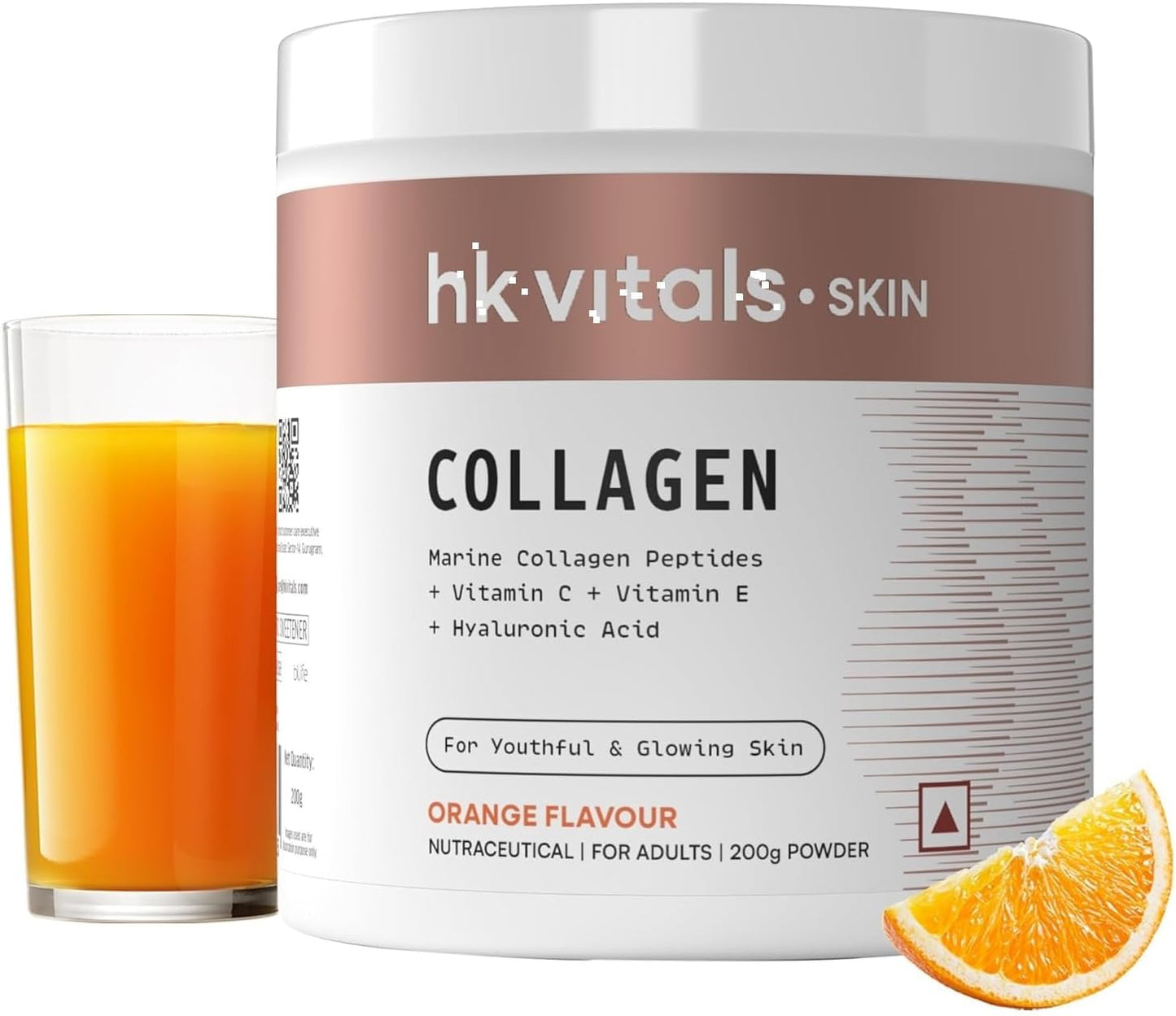 Marine Collagen Supplement 200g with Vitamin C, E, Hyaluronate - Healthy Skin, Hair & Nails Formula