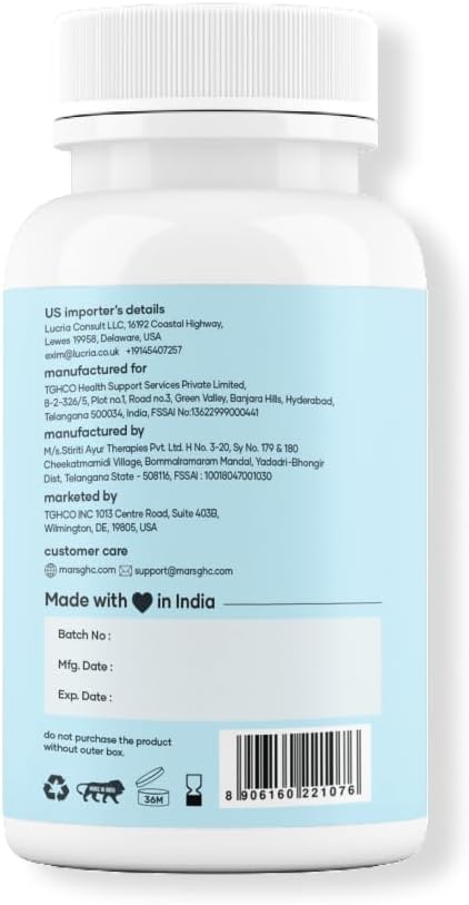 Mars Micronized Creatine Monohydrate Caps with Shilajit: Natural Well Being Supplement Pack of 1